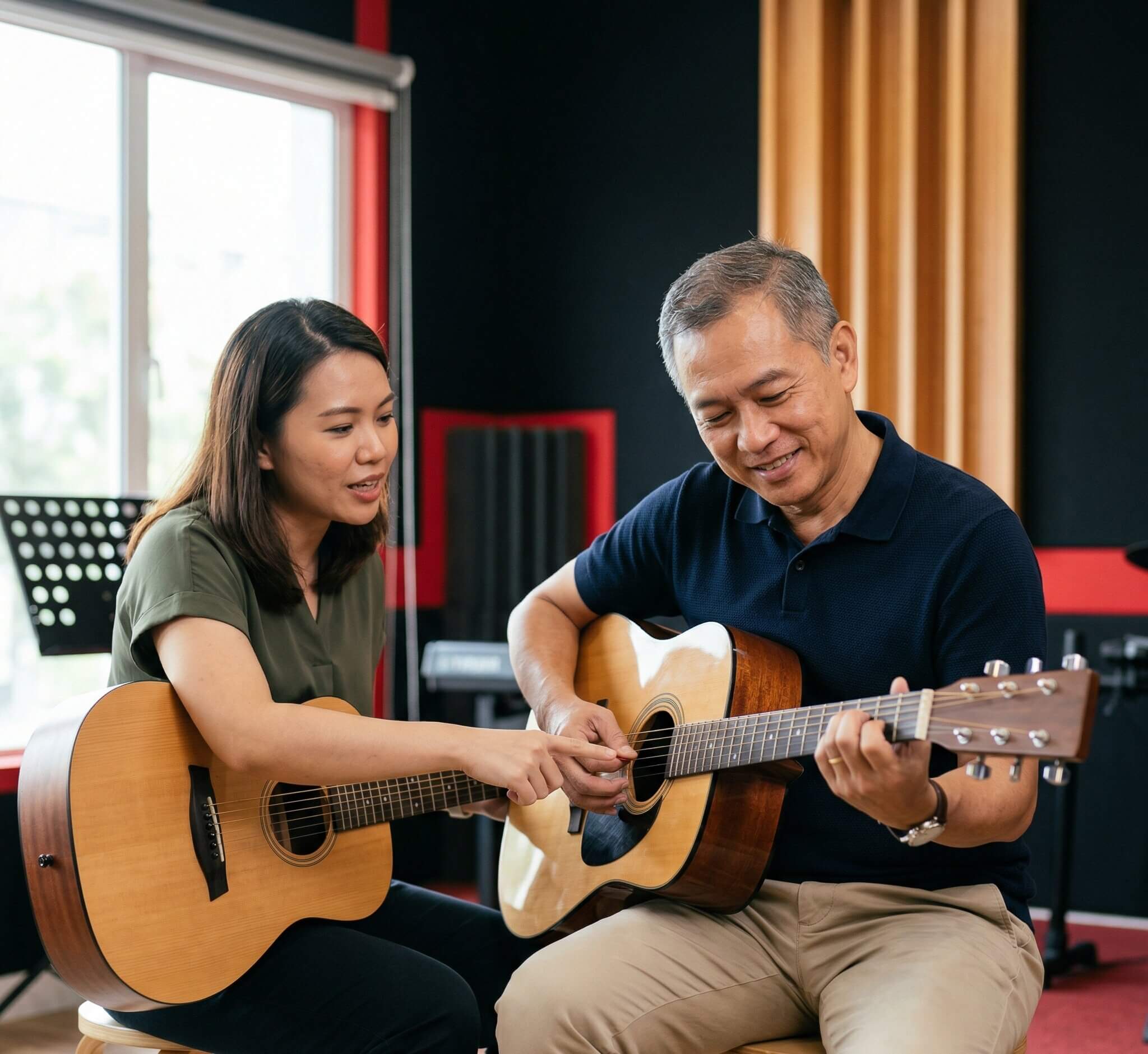 Guitar student